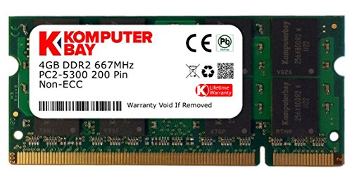 Komputerbay - Memoria SODIMM (200 PIN) para portátil, 4GB, DDR2, 667MHz, PC2-5300/PC2-5400