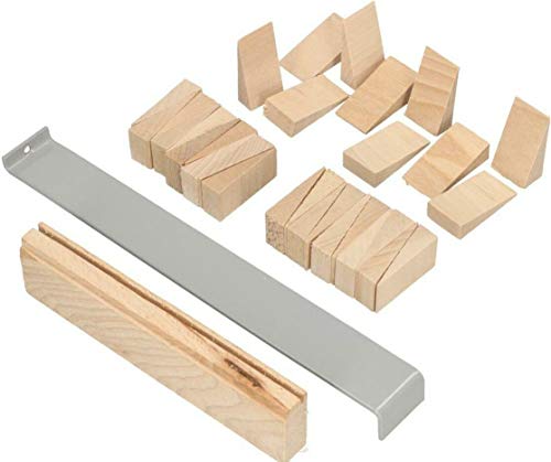 KOTARBAU - Juego de accesorios para colocación, 32 piezas Juego de cuñas de madera para parqué, laminado, cuñas de madera, laminado, colocación de parqué, calidad superior