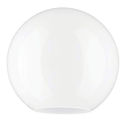 Lámpara colgante con forma de globo y hecha de cristal de color blanco (4 tamaños), vidrio, 20.0cm dia. (8")