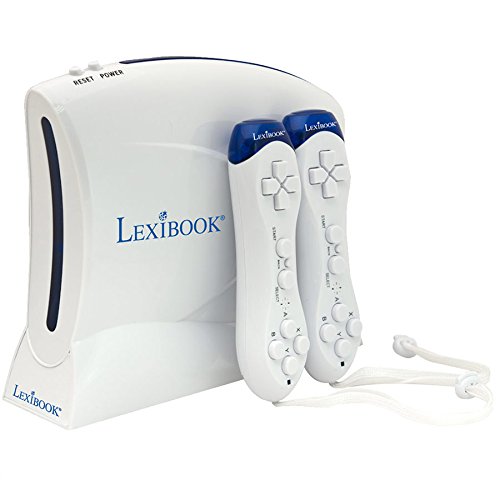 Lexibook JG7420 - Consola Vídeo Tv-Wii Con 200 Juegos, Mandos Incluidos, Blanco