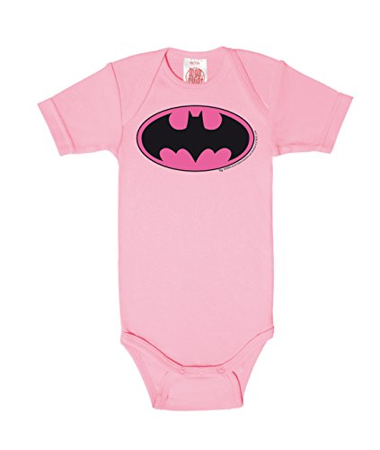 Logoshirt Body para bebé Batman Logotipo Rosa - DC Comics - Batman Logo Pink - Pelele para bebé - Rosa - Diseño Original con Licencia, Talla 74/80, 7-12 Meses