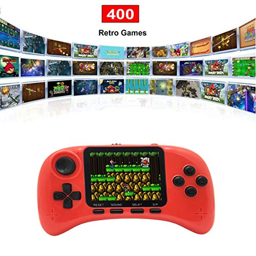 Lychee Mini Retro Handheld FC Consola de Juegos Portátil / 400 Juegos Clásicos / Pantalla LCD de 3 Pulgadas HD / Salida de TV, Cumpleaños para Niños/Adultos (Rojo)