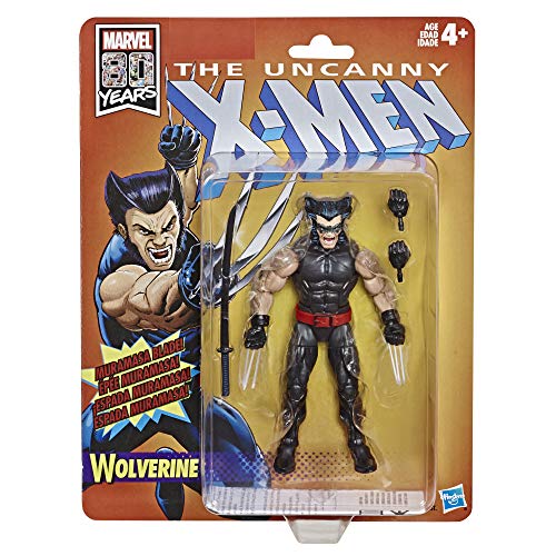Marvel abanicos Retro de 6 Pulgadas Wolverine (X-Men) Figura de acción Super Hero colección, Color sí. (Hasbro)