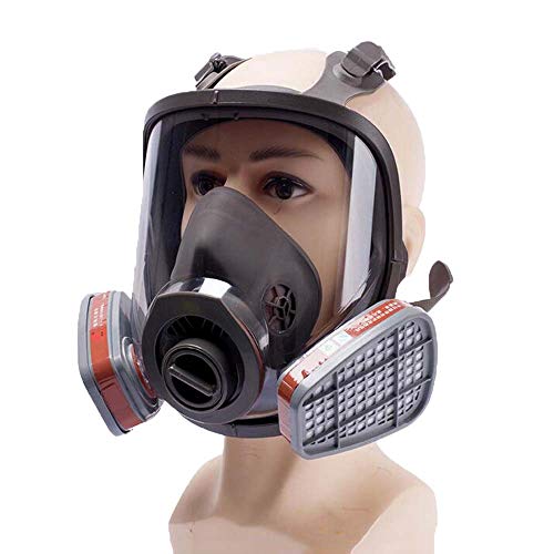 Máscara de Gas Facial Completa, Máscara antigas para el Campo de Realidad Militar, Pintura de pulverización Trabajo Seguro, con Filtros