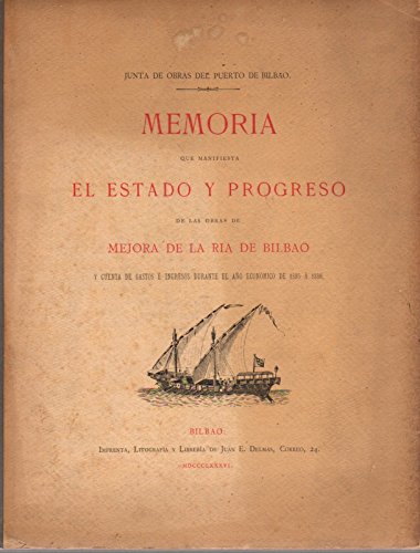 Memoria que manifiesta el estado y progreso de las obras de mejora de la R’a de Bilbao y cuenta de gastos e ingresos durante el a–o econ—mico de 1885 a 1886
