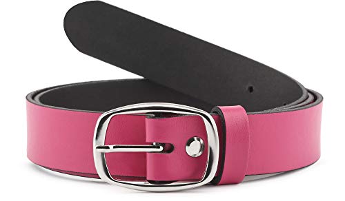 Merry Style Cinturón de Cuero para Mujer D41 (Rosa, 95 cm (Largo total 114 cm))