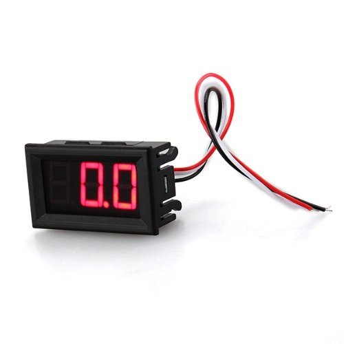 Mini paneles voltímetro comprobador digital DC 0 – 100 V Rojo 3 dígitos