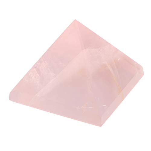 Modelo de Pirámide de Cristal Natural Adornos Roca Blanca Cuarzo Amuleto para Familiares Regalo de Colección - Rosa 3cm