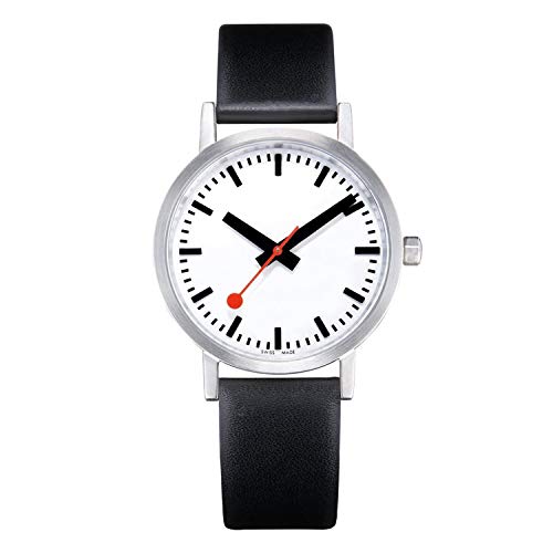 Mondaine Classic - Reloj de Cuero Negro para Hombre y Mujer, A660.30360.16OM, 40 MM.