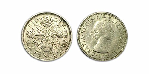 Monedas de colección - 1967 circuló Six Pence / 6p / Sixpenny bit