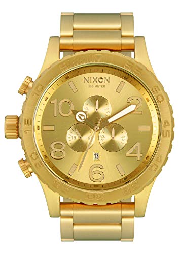 Nixon Reloj Cronógrafo para Hombre de Cuarzo con Correa en Acero Inoxidable Chapado A083-502-00