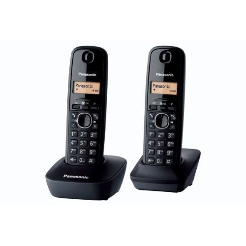 Panasonic KX-TG1612FRH - Teléfono Fijo Digital (contestador, contestador, Pantalla LCD), Negro (Importado) [versión importada]