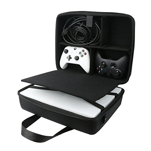para Microsoft Xbox One S Consola Estuche de transporte paquete Viajes manga de bolso encaja cargador / cable / Mando Inalámbrico/Sensor Kinect por co2CREA