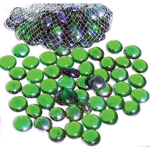 Piedras de cristal para acuario y propósito decorativo, color verde, 500 g