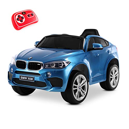 Playkin BMW X6M AZUL - Coche de bateria para niños mando 12V licencia oficial luces y sonidos juguetes infantiles coches de bateria , color/modelo surtido