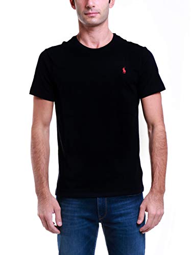 Polo Ralph Lauren tee-Shirts Camiseta, Negro (RL Black A0060), L para Hombre