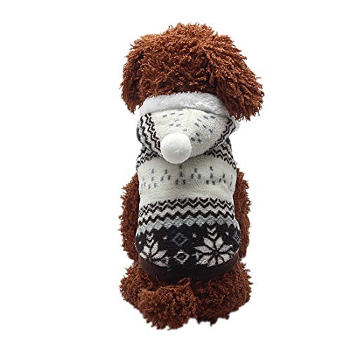 PZSSXDZW Copo de Nieve de Alto Grado Abrigo de algodón Bicolor Ropa para Perros Ropa para Mascotas Disfraz de Perro Brown X-Small