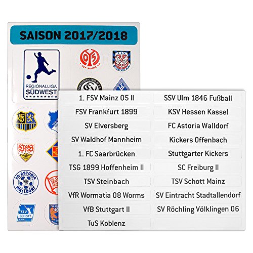 Regionliga Südwest – Placa magnética con escudo temporada 2017/18