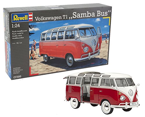 Revell- VW T1 Samba Bus Maqueta Coche, Multicolor (07399) , color/modelo surtido