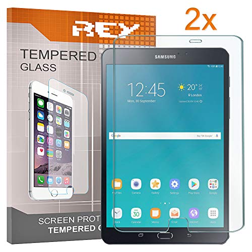REY 2X Protector de Pantalla para Samsung Galaxy Tab S3 9.7" WiFi, Cristal Vidrio Templado Premium, Táblet