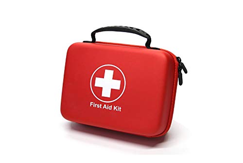 SHBC Kit Compacto de Primeros Auxilios (228 Piezas) Diseñado para Cuidados Familiares de Emergencia. Carcasa de EVA a Prueba de Agua. Esta Bolsa es Ideal para el Coche, Barco, Camping, Oficina. Rosa