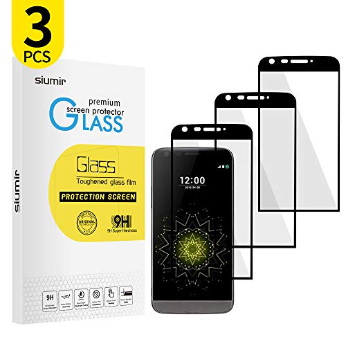 Siumir Protector de Pantalla para LG G5 Pulgada Total Protector de Cristal Templado Alta Definicion 9H Dureza Anti-Rasguños Screen Protector 3 PCS