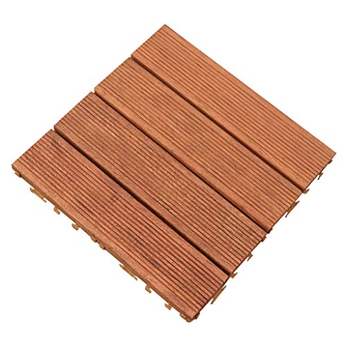 Suelo de madera anticorrosivo balcón de madera piso de madera sólida patio al aire libre patio costura El suelo está cubierto de piña celosía ladrillos de madera resistentes al agua hechos a sí mismos