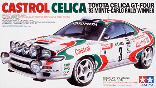Tamiya 24125 - Maqueta Para Montar, Coche Toyota Celica Castrol WRC Año 1993 Ganador Montecarlo Escala 1/24