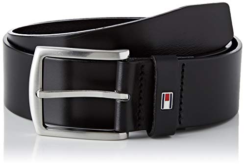 Tommy Hilfiger New Denton Belt 4.0 Cinturón, Negro (NEGRO 090), 90 cm (talla fabricante: 90) para Hombre
