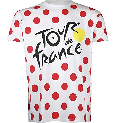 Tour de France – Camiseta – Grimpeur de ciclismo – Colección oficial – Talla de adulto para hombre, Hombre, color blanco, tamaño large