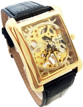 Trafalgar THE LUXURY TIME Collection - Reloj mecánico de Cuerda Manual para Hombre con Correa de Piel, Color Dorado
