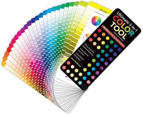 Ultimate 3-in-1 Color Tool 3rd Edition: * 24 Color Cards with Numbered Swatches * 5 Color Plans for Each Color * 2 Value Finders Red & Green * 816 Colors with Cmyk, Rgb & Hex Formula