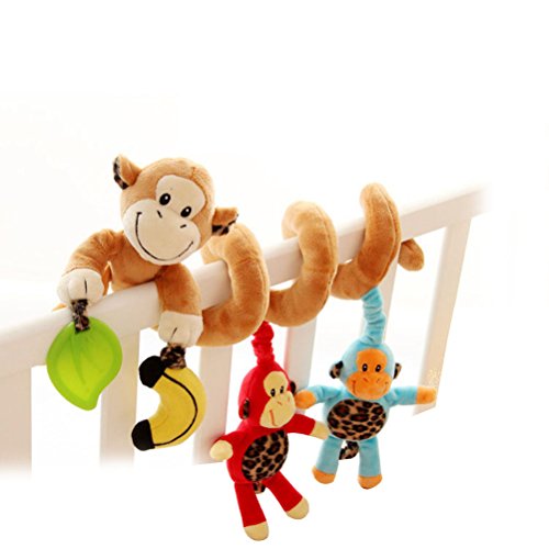 Yeahibaby Mono lindo diseño infantiles bebé actividad espiral cama cochecito juguete coche asiento actividad juguete de 0 a 36 meses