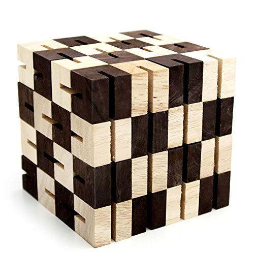 YXXHM- Juguetes Desmontables Educativos Asamblea De Madera Maciza Interesante Cobra Rubik'S Cubo Descompresión 3D 6 * 6 * 6 Cm