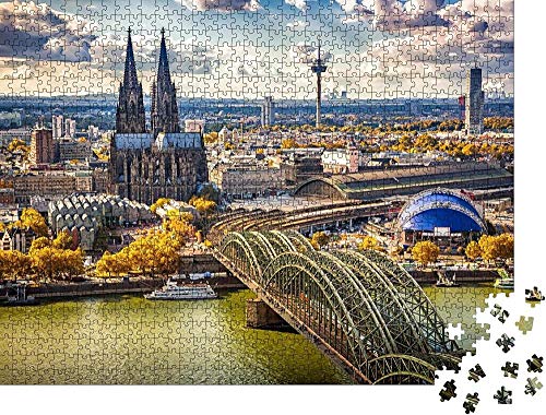 ZYYSYZSH Puzzles 500 Piezas Adultos De Madera Rompecabezas Niños Educación Rompecabezas Juguetes DIY Rompecabezas,Colonia, Alemania