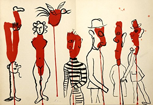 1966 Alexander Calder doble páginas de bailarina de le Miroir No. 156 Litografía Mourlot