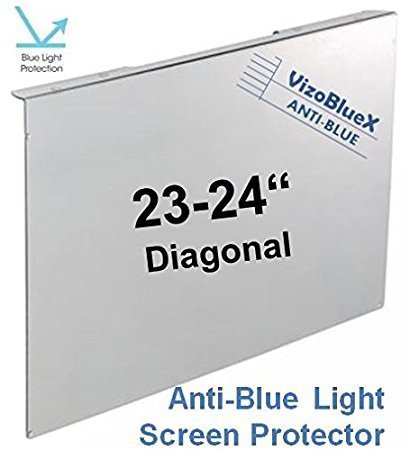 23 - 24 pulgadas VizoBlueX Anti Luz Azul filtro para monitor de computadora. Panel de protección de la pantalla de luz azul de la computadora (54.5 X 33 cm). Para TV, LCD TV y PC, Mac
