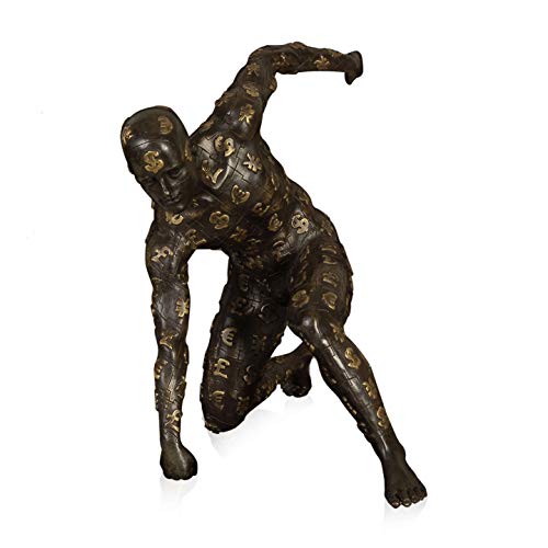 ADM Denario Escultura Moderna de Bronce patinado, Serie Limitada y numerada firmada por el Artista PA036