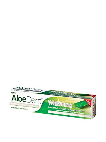 Aloedent - Pasta de dientes blanqueadora de aloe vera libre de flúor, 100 ml, Paquete de 3