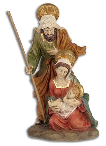 Aubaho Marie José Jesús Sagrada Figura Navidad Belén Pintado a Mano Estilo Antiguo 29cm
