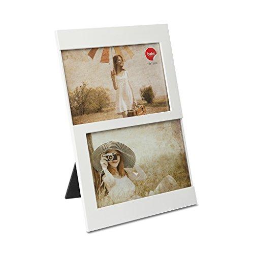 Balvi Marco Dijon Color Blanco Capacidad: 2 Fotos de 10x15 cm Marco de Fotos para sobremesa Plástico 25x16 cm