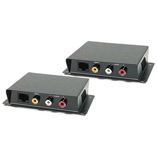 BeMatik - Extensor de audio y vídeo compuesto UTP Cat.5 emisor y receptor CE01A