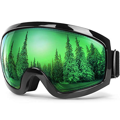 Bfull Ski Goggles para Mujeres y Hombres Niños con cerdas Use Ski Goggles 100% OTG UV400 Anti-Fog Protección UV Gafas de esquí Snowboard Ski Goggles Protección Ski Gogglesvv (sin Caja de Cremallera)