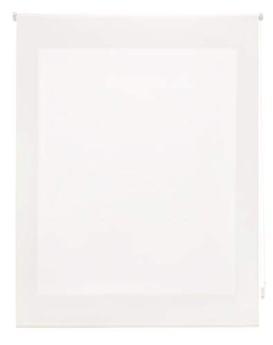 Blindecor Ara Estor Enrollable translúcido Liso, Poliéster, Blanco Roto, 80 X 175 cm