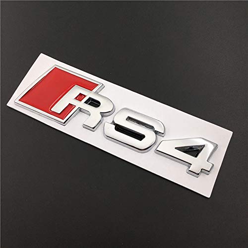 BOLLAER - Emblema de Metal RS4 para decoración de Coche, para Audi y Marca de Cola