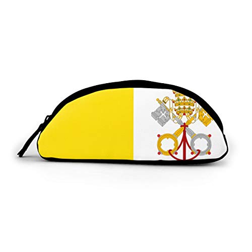 Bolsa de lápices Bandera del Vaticano Maquillaje Bolígrafo Bolsa Oficina Almacenamiento Organier Moneda Bolsa de cosméticos