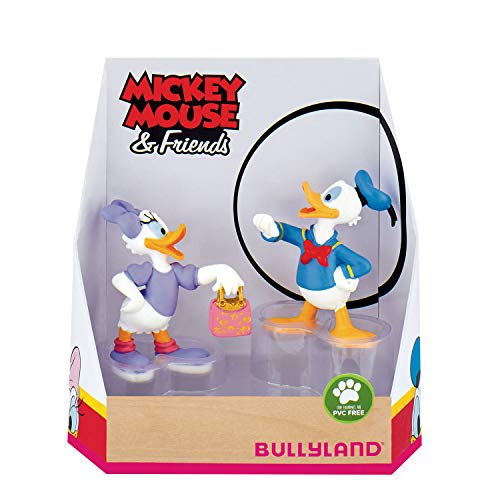 Bullyland 15084 - Juego de Figuras de Mickey Mouse, diseño de Donald y Daisy, para niños, niños y niñas, para Jugar y coleccionar, Multicolor