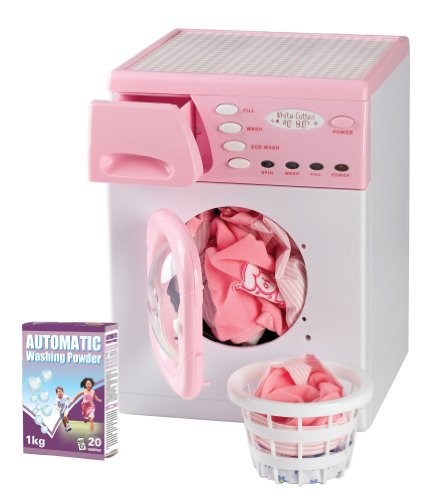 Casdon 621 - Lavadora electrónica de Juguete, Color Rosa