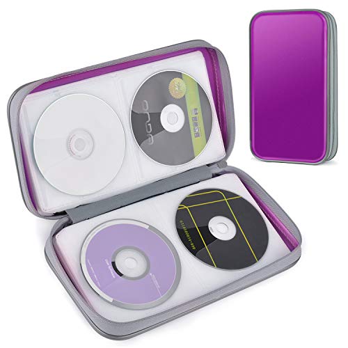CD Estuche, Tinksky Porta CD para 80 CDs/DVDs Almacenamiento de CD para CD/DVD Protectora