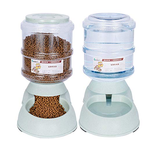 Comederos Automáticos de Alimentos, 3.75L Fuente de Agua Automática para Perros Gatos y Mascotas, Cuenco Accesorio Dispensador para Mascotas
